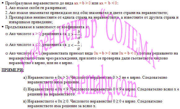 линейно неравенство
